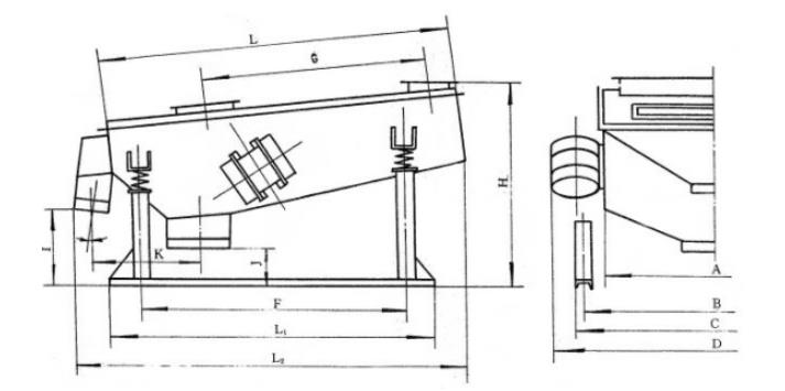 ZSSY鹽用振動篩安裝簡圖 ZSSY鹽用振動篩安裝簡圖-河南振江機械